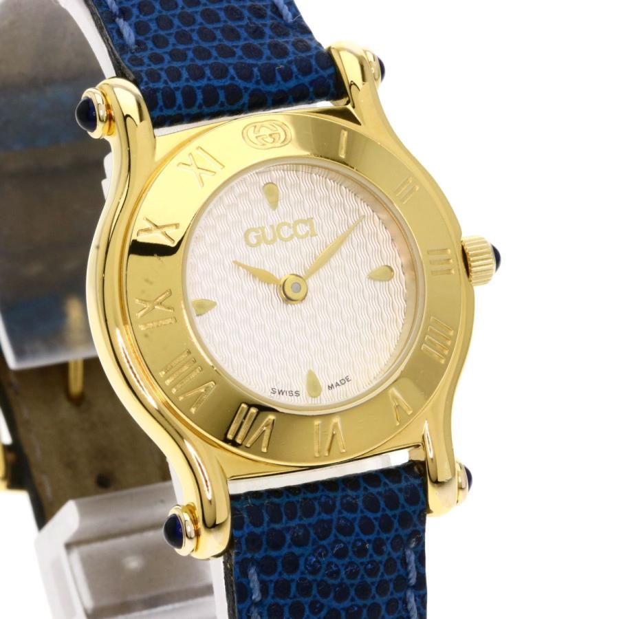 GUCCI グッチ 6500L ラウンドフェイス 腕時計 GP 革 レディース GUCCI グッチ 6500L ラウンドフェイス 腕時計 GP 革 レディース