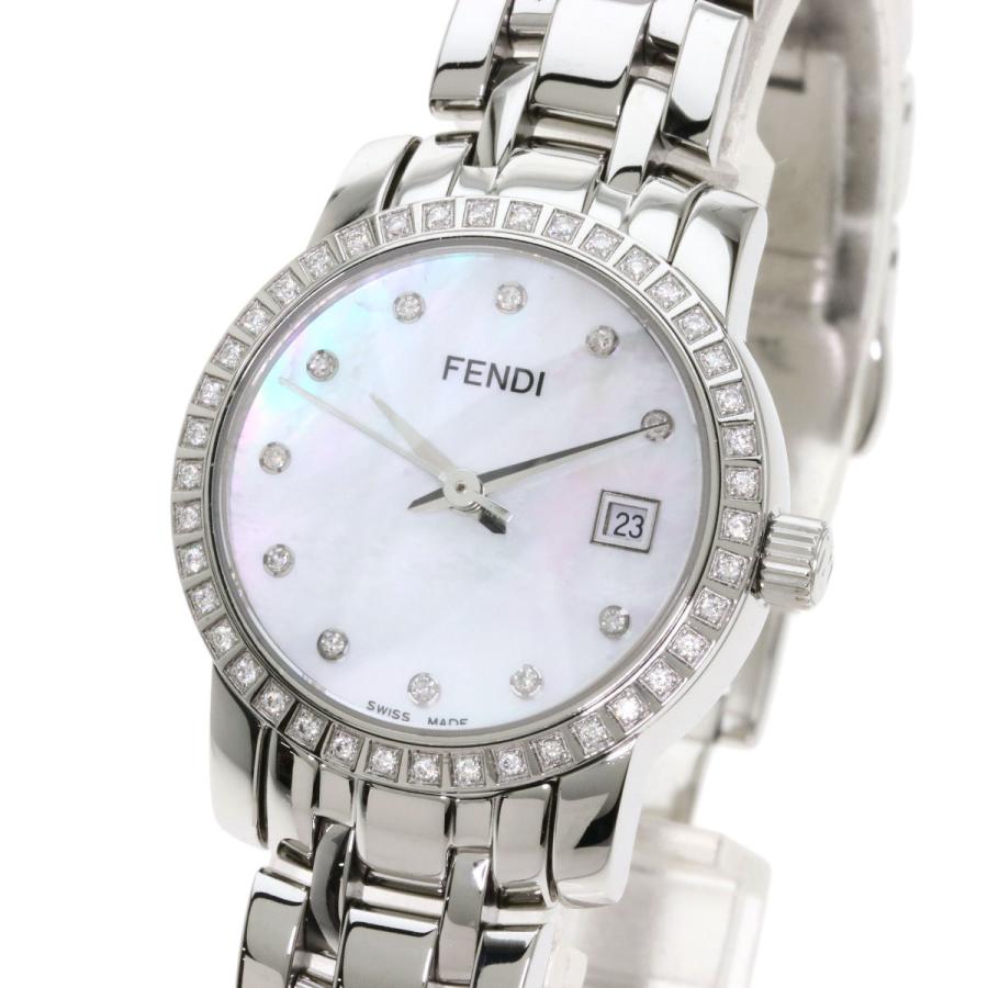 FENDI フェンディ 2100L クラシコ 11P ダイヤモンド 腕時計 ステンレス 