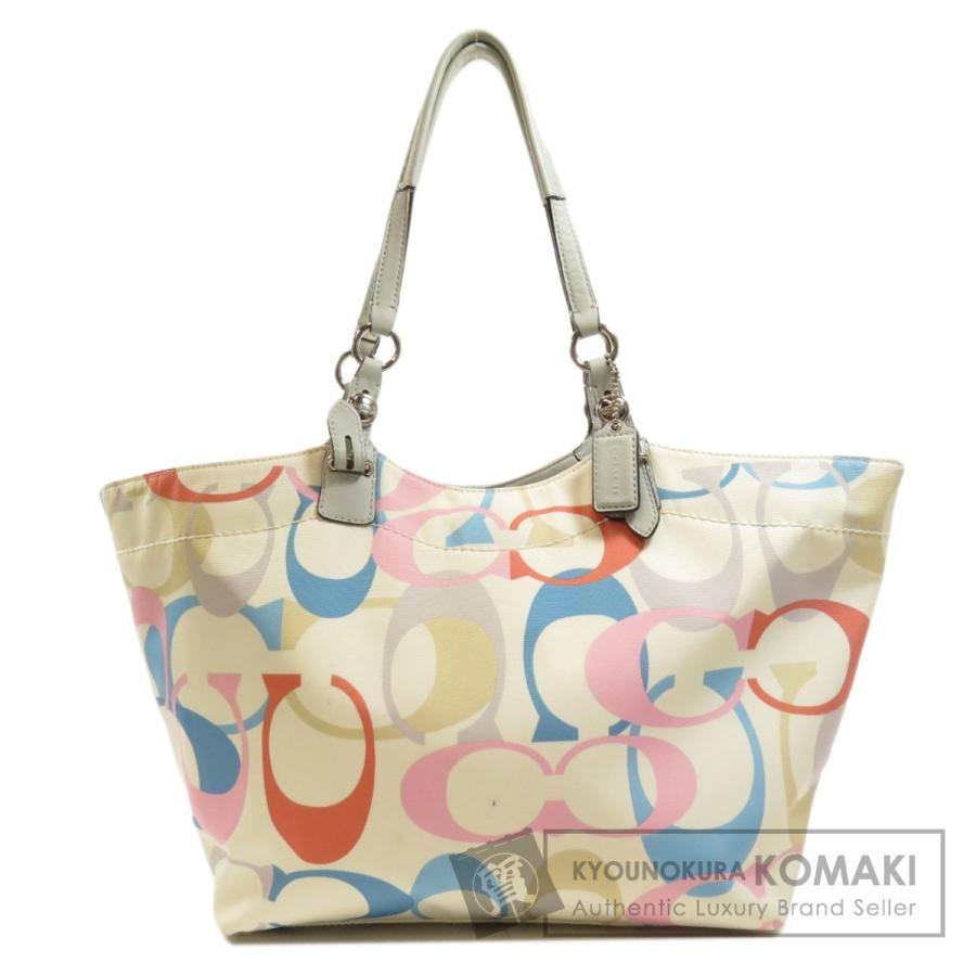 COACH コーチ F16275 パステルマルチ シグネチャー トートバッグ  