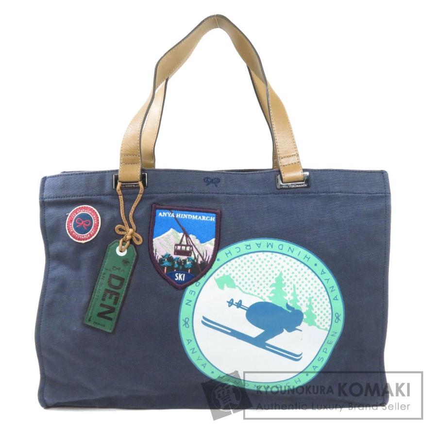 Anya Hindmarch アニヤ ハインドマーチ ワッペンモチーフ トートバッグ キャンバス レディース 中古 ブランド京の蔵小牧 通販 Yahoo ショッピング