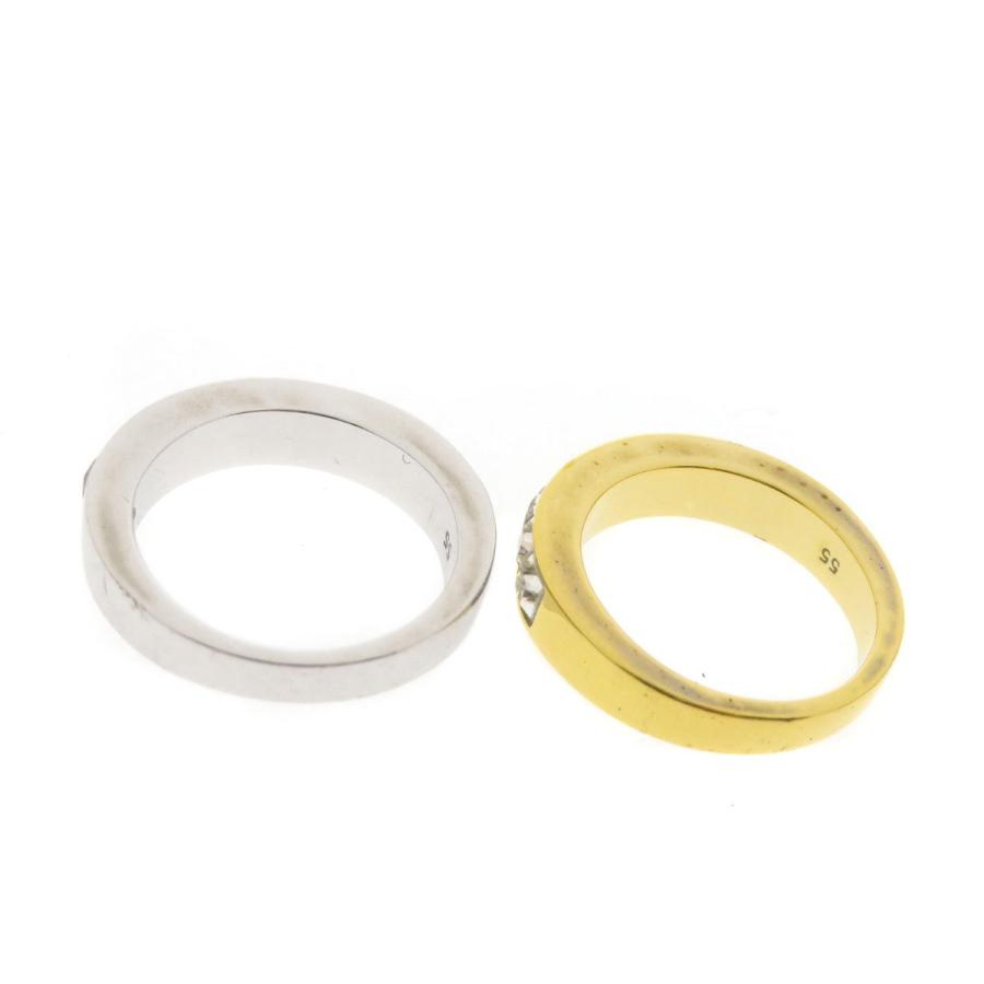 SWAROVSKI スワロフスキー 2点セット #55 リング・指輪 金属製 
