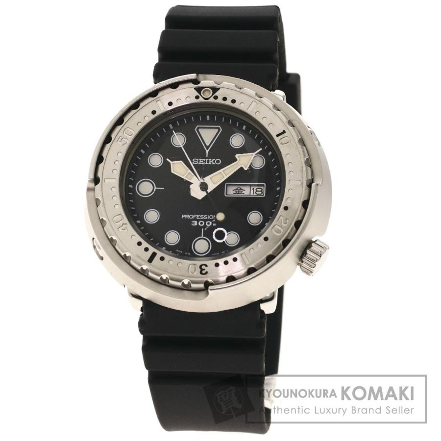 最高の SEIKO セイコー 7C46-7011 マリンマスター 腕時計  ステンレススチール ラバー メンズ  中古品 腕時計