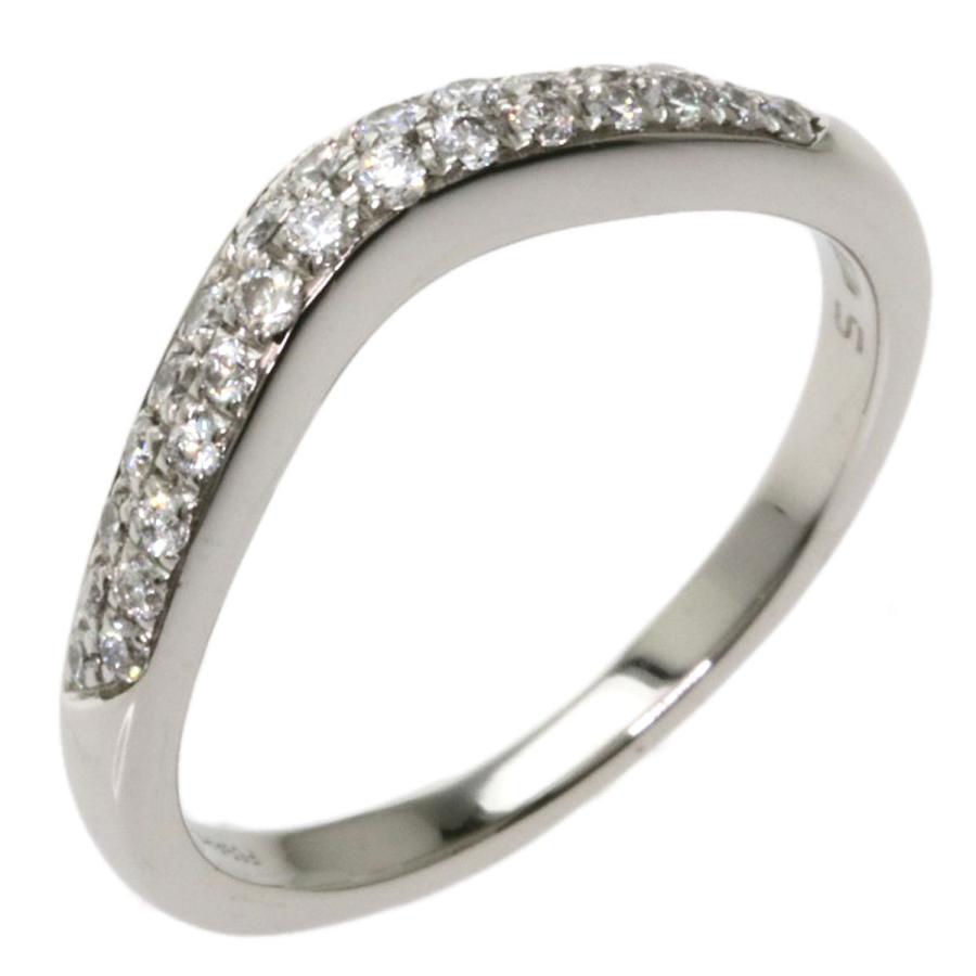 ブルガリ プラチナ ダイヤモンド付きリング BVLGARI ブルガリ コロナ ペア 2連 ダイヤモンド リング・指輪