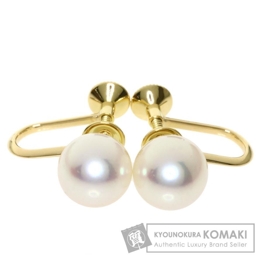 MIKIMOTO ミキモト アコヤパール 真珠 イヤリング K18イエローゴールド  
