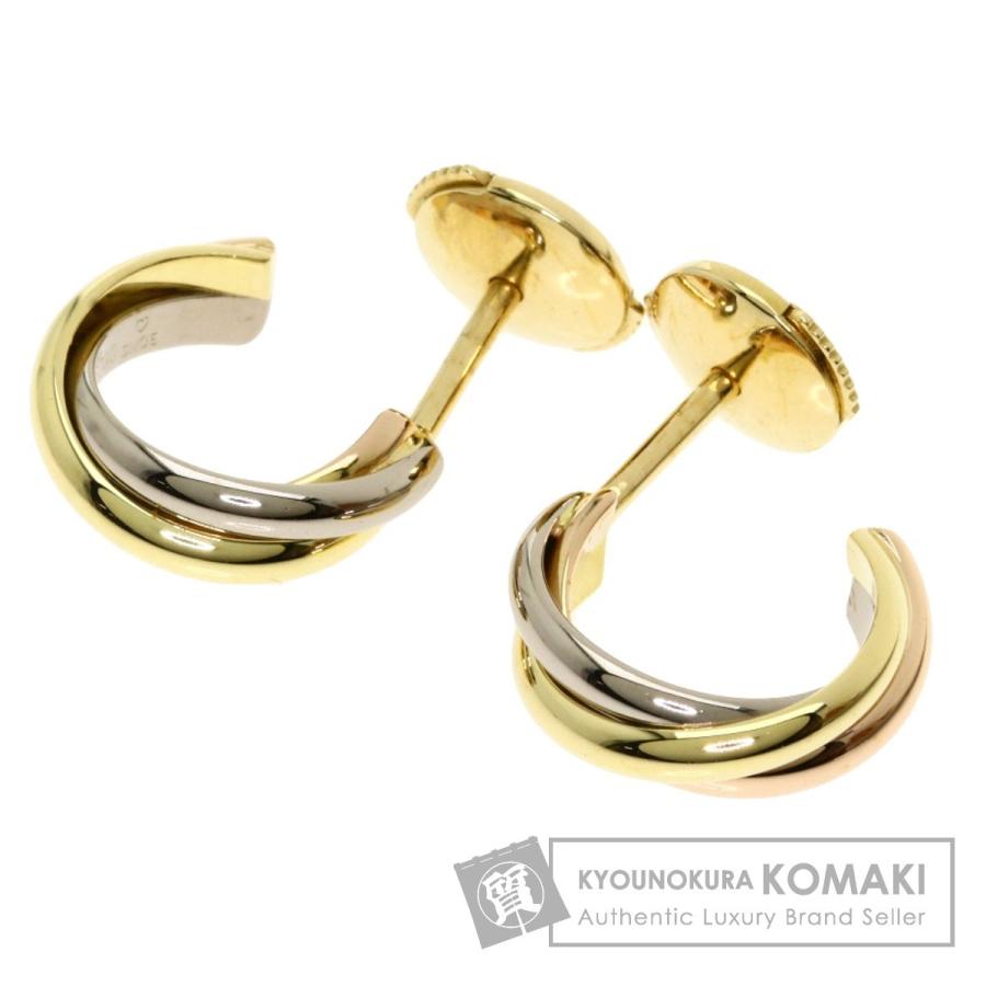 CARTIER カルティエ トリニティ フープ ピアス K18ホワイトゴールド  