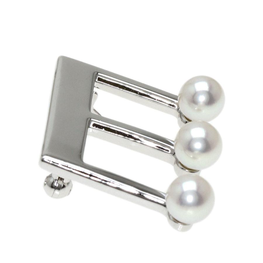MIKIMOTO ミキモト 音符 アコヤパール 真珠 ブローチ シルバー MIKIMOTO ミキモト 音符 アコヤパール 真珠 ブローチ シルバー