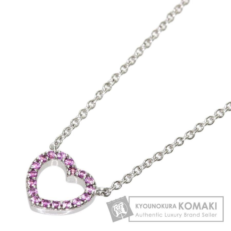 TIFFANY&Co. ティファニー メトロハート ピンクサファイア ネックレス  