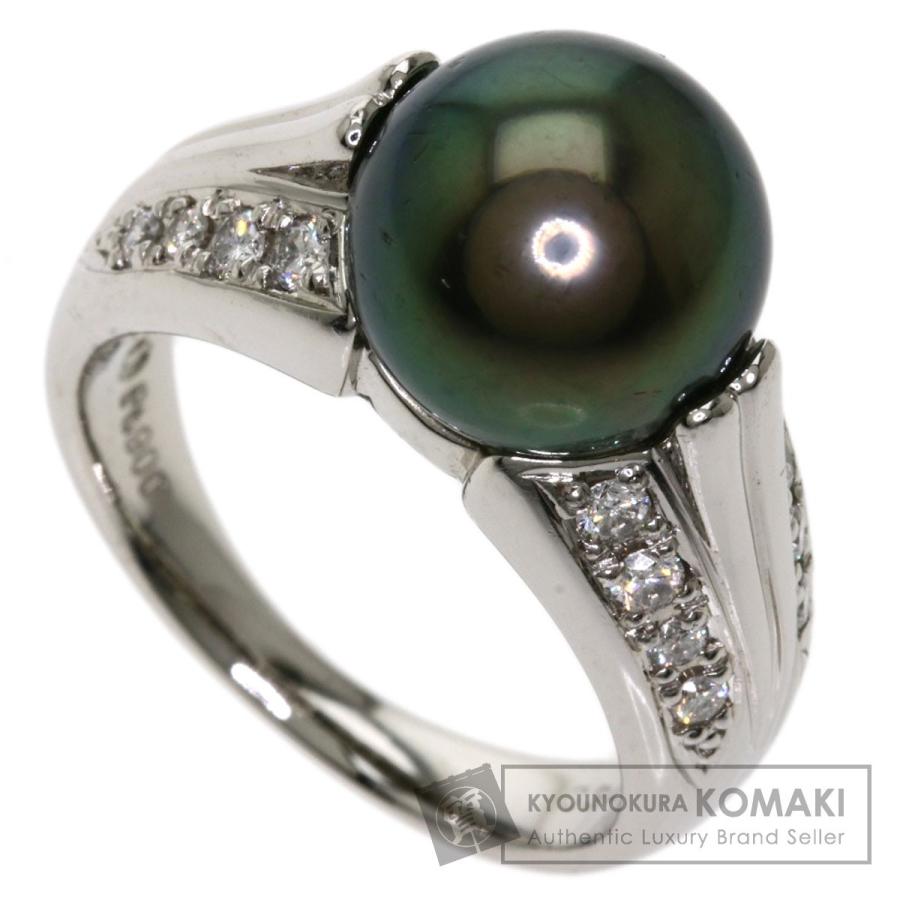 指輪 TASAKI タサキ ブラックパール 真珠 ダイヤモンド リング・指輪