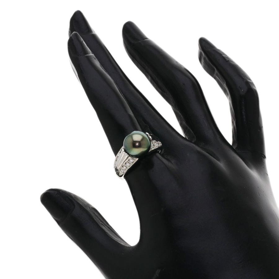 TASAKI タサキ ブラックパール 真珠 ダイヤモンド リング・指輪