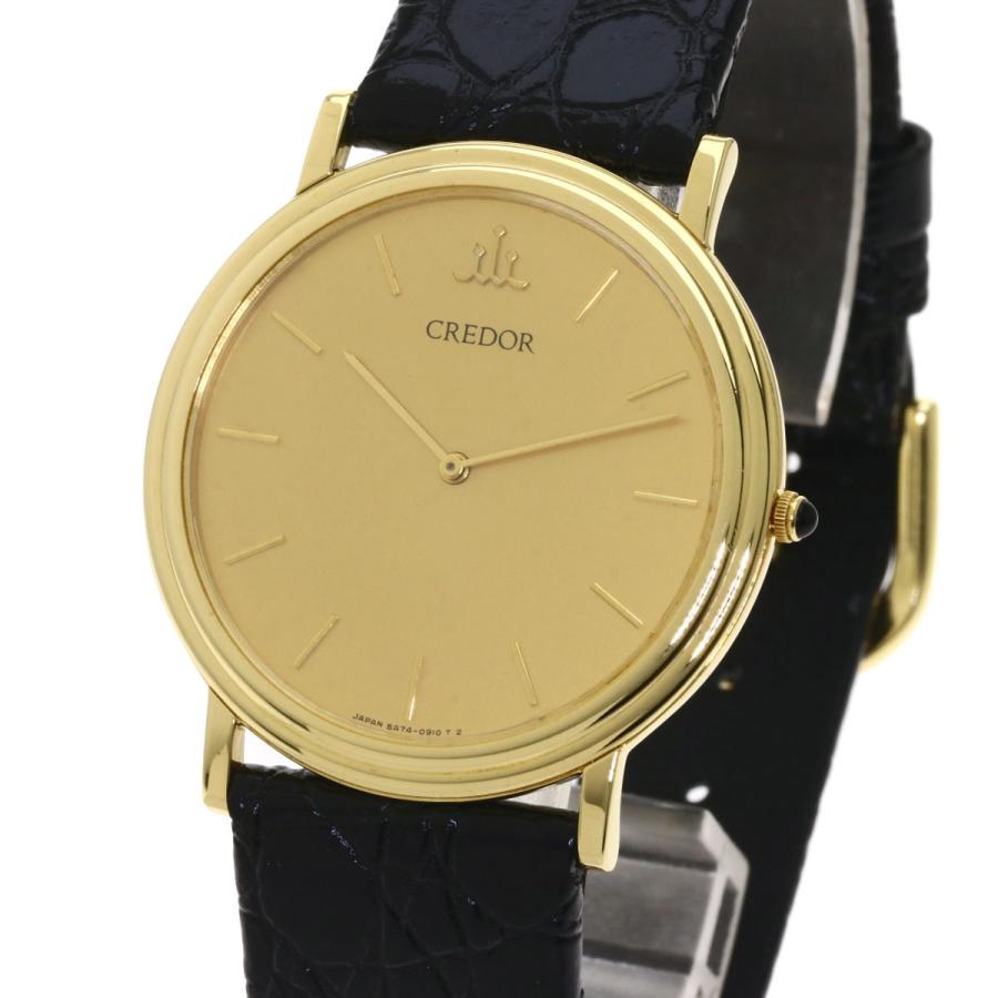 SEIKO セイコー 5A74-0530 クレドール 腕時計 K18イエロー SEIKO セイコー 5A74-0530 クレドール 腕時計 K18イエロー