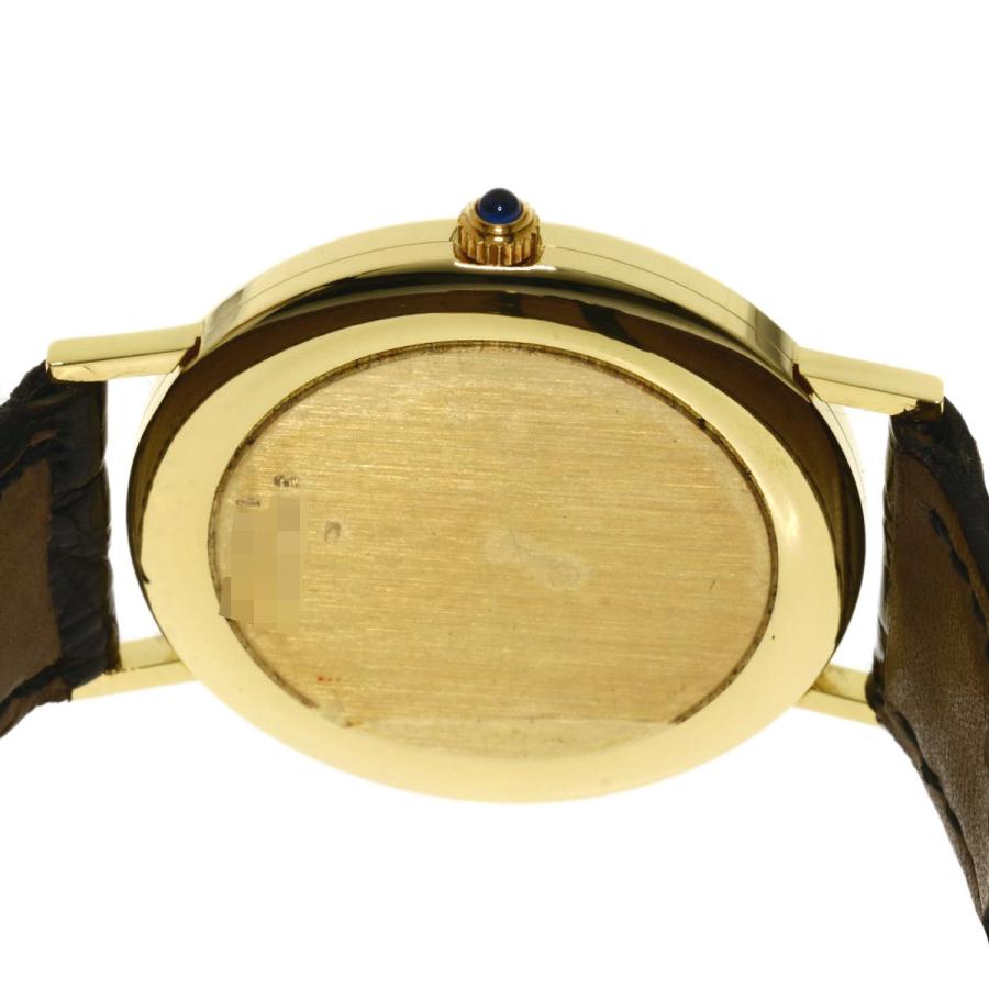 Chopard ショパール ラウンドフェイス 腕時計 K18イエローゴールド 革 