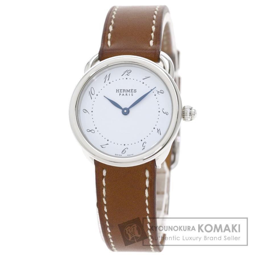 HERMES エルメス AR5.210 アルソー 腕時計 ステンレススチール 革 