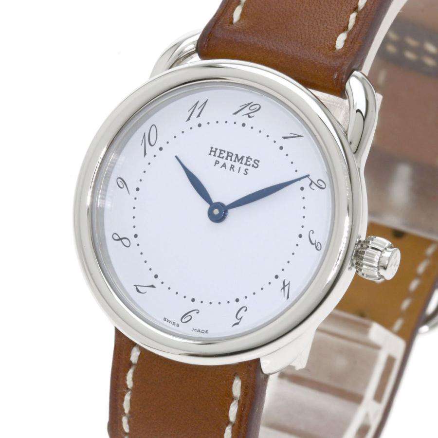 HERMES エルメス AR5.210 アルソー 腕時計 ステンレススチール 革  