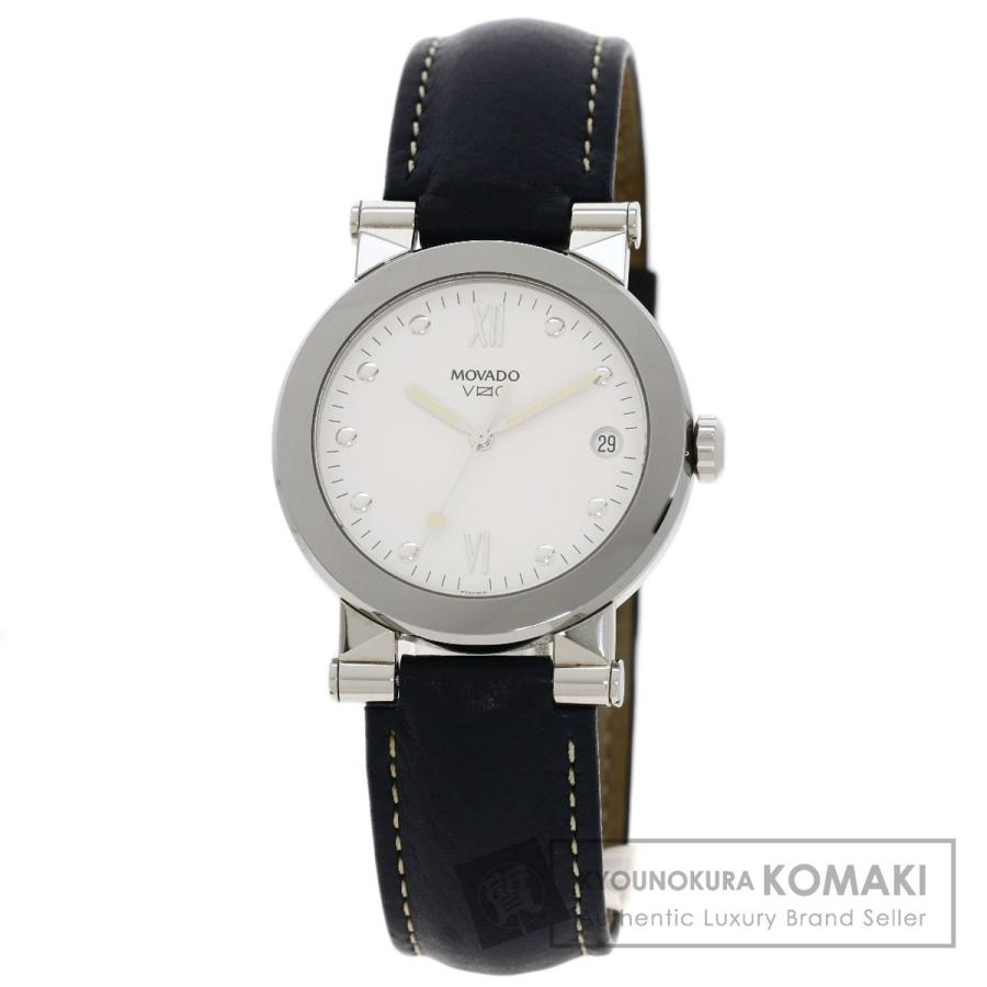 Movado モバード 83.C2.878 ビジオ 腕時計 ステンレススチール 革  