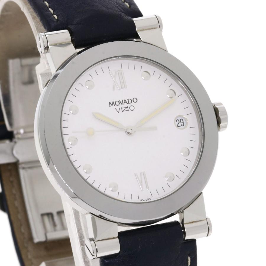 Movado モバード 83.C2.878 ビジオ 腕時計 ステンレススチール 革  
