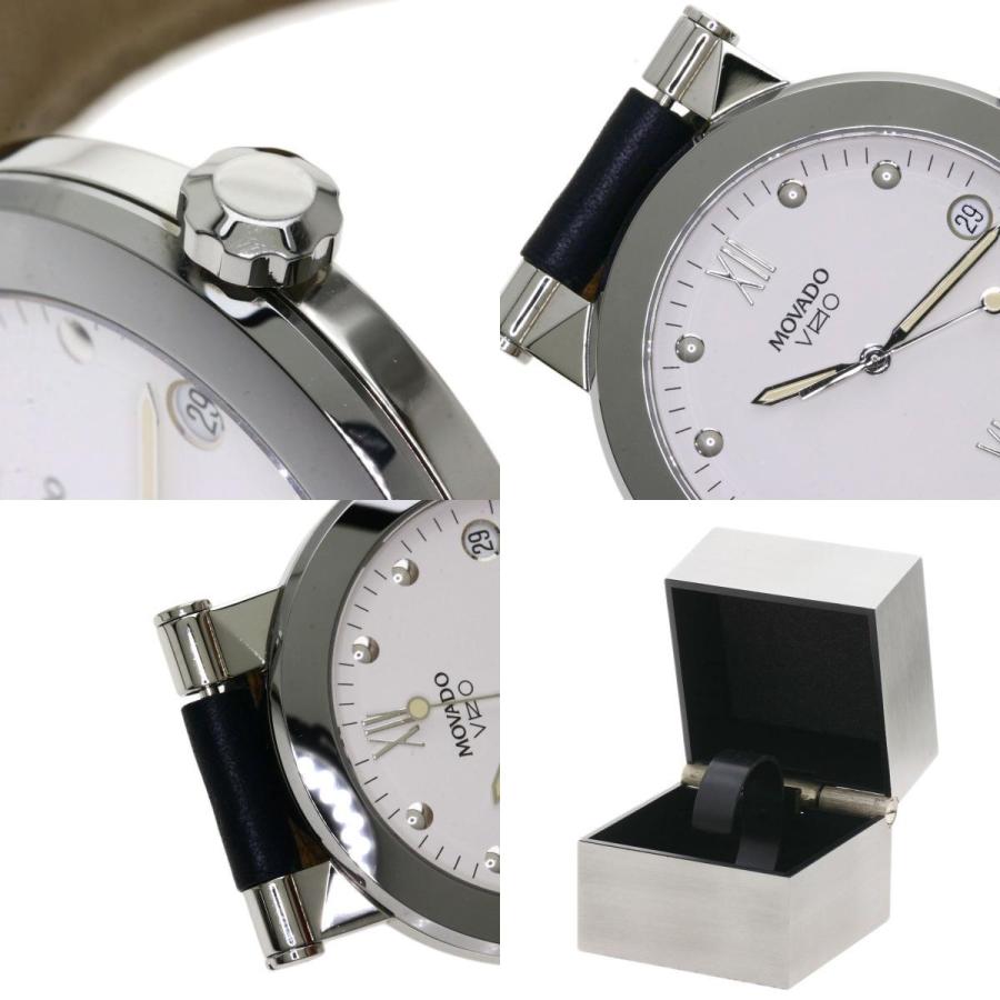 Movado モバード 83.C2.878 ビジオ 腕時計 ステンレススチール 革  