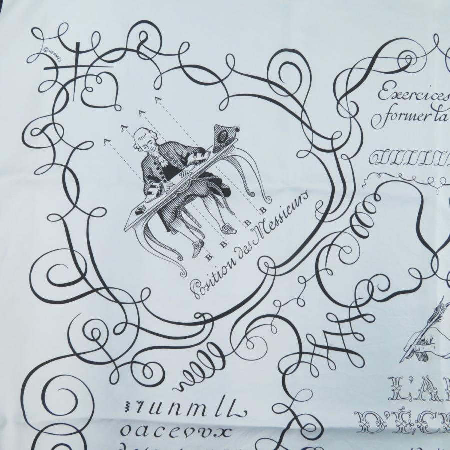 HERMES カレ90 LART DECRIRE 書の芸術 スカーフ-