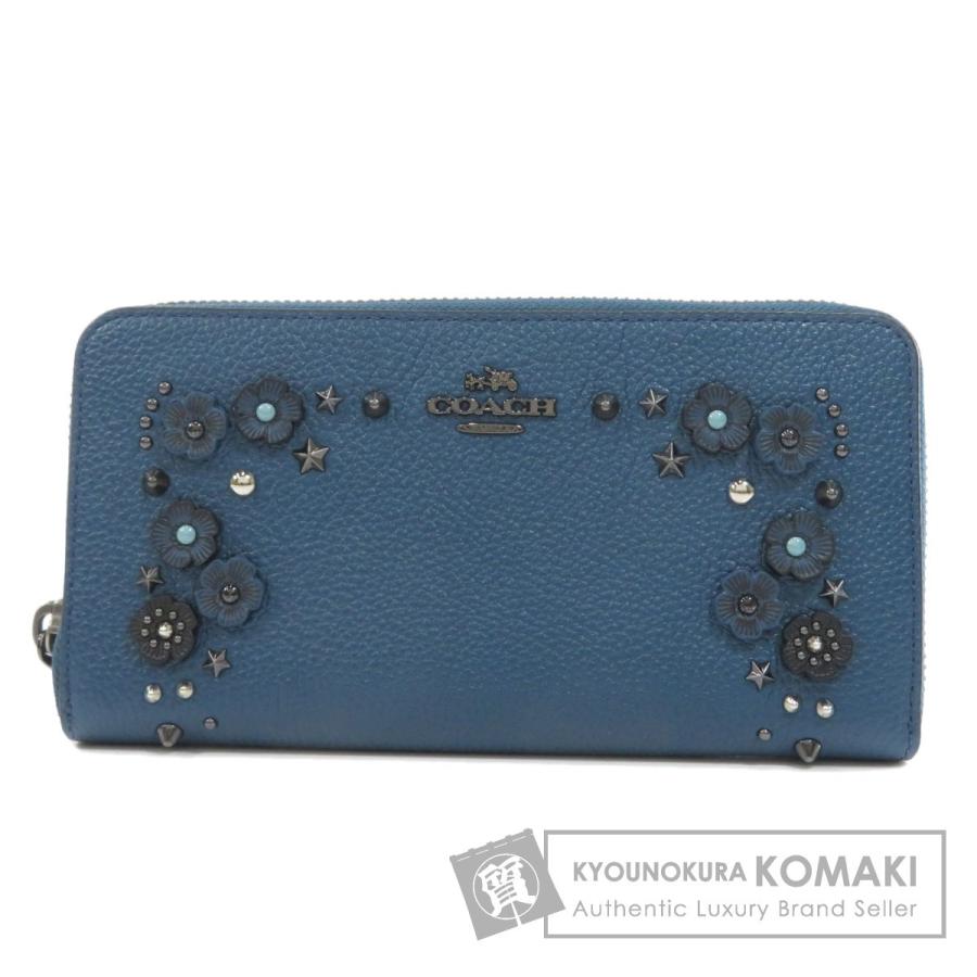 COACH コーチ 59387 フラワーモチーフ 長財布（小銭入れあり） レザー 