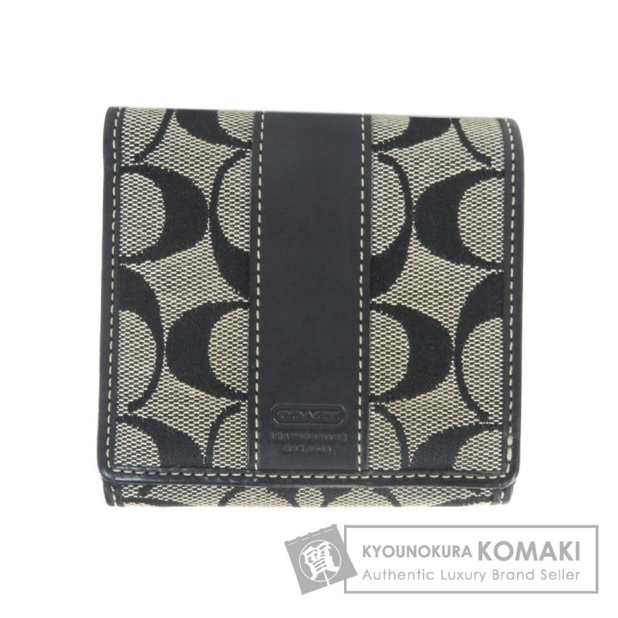 レビューで送料無料】 №21 コーチ COACH 財布 ブラック 二つ折り