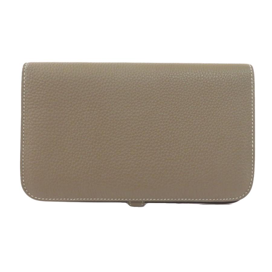 HERMES エルメス ドゴンGM エトープ エトゥープ 長財布（小銭