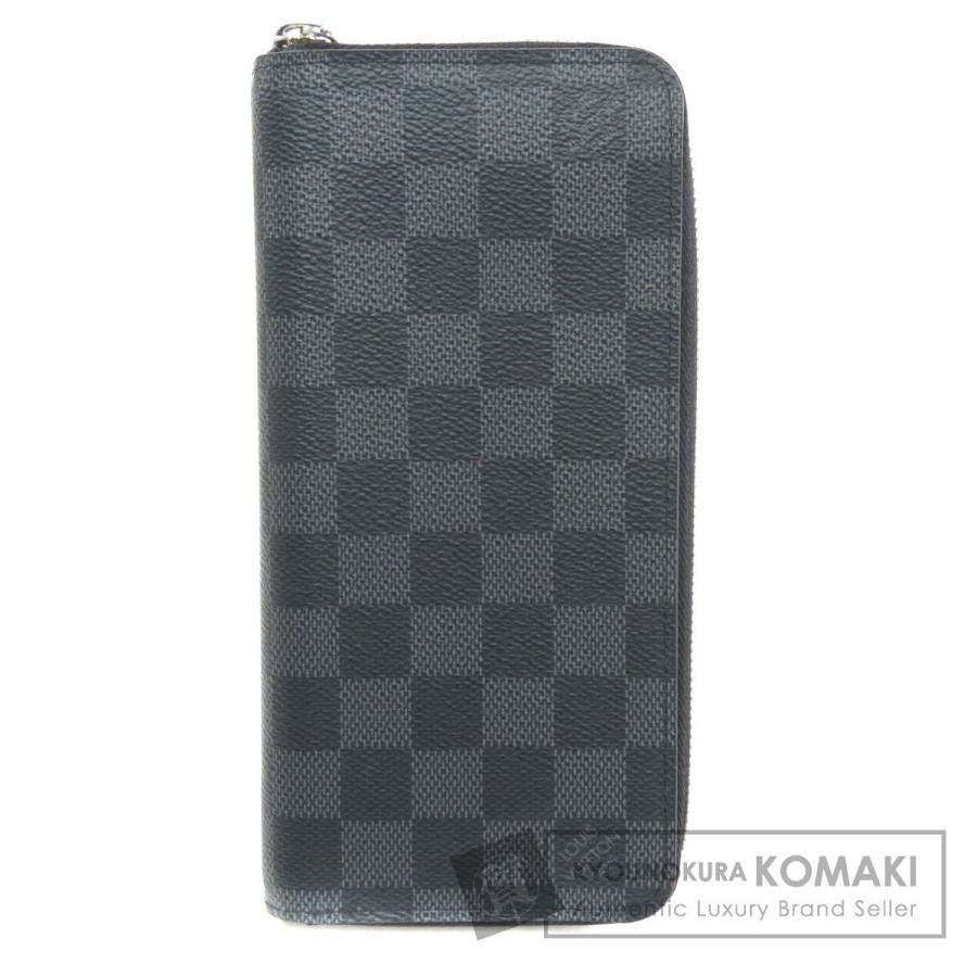 バーゲンで Vuitton Louis ルイヴィトン Vuitton Louis ルイヴィトン 中古品 メンズ ダミエキャンバス 長財布 小銭入れあり グラフィット ダミエ ジッピーウォレット ヴェルティカル N 財布 Pachiralodge Com