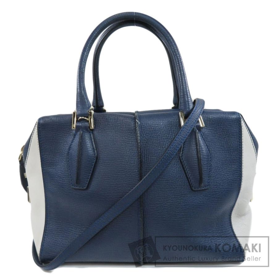 TODS トッズ バイカラー 2WAY トートバッグ レザー レディース 中古 