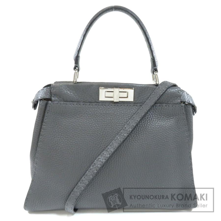 Fendi バッグ 中古 Fendi フェンディ ピーカブー 2way ハンドバッグ レディース カーフ 中古 ハンドバッグ ブランド京の