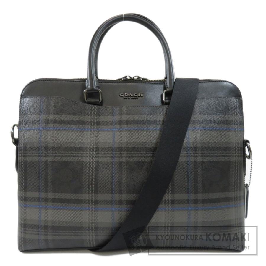 COACH コーチ F83000 2WAY ビジネスバッグ レザー メンズ 中古 