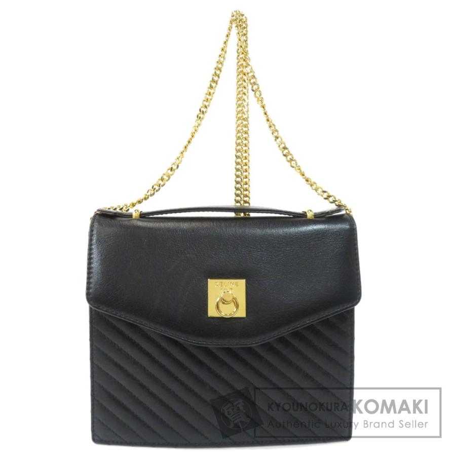 CELINE セリーヌ ロゴモチーフ チェーンショルダー ショルダーバッグ 