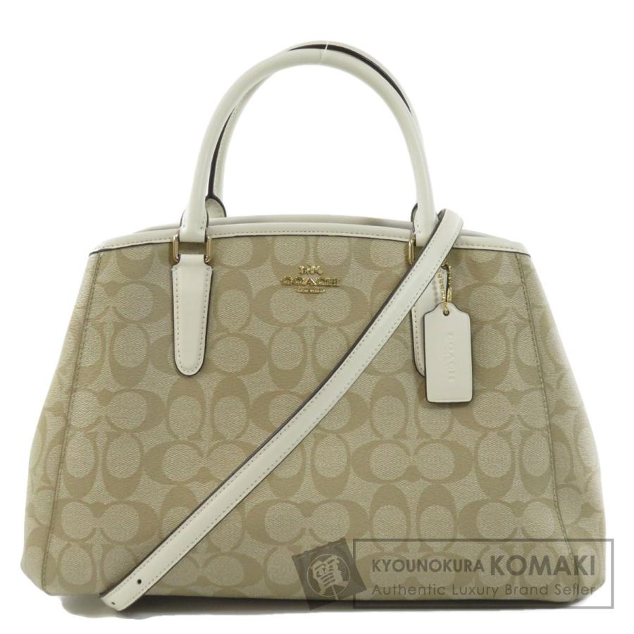 COACH コーチ F58310 2WAY ハンドバッグ PVC レディース 中古 