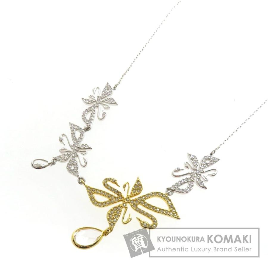 SWAROVSKI スワロフスキー 白鳥モチーフ ネックレス 金属製 レディース 