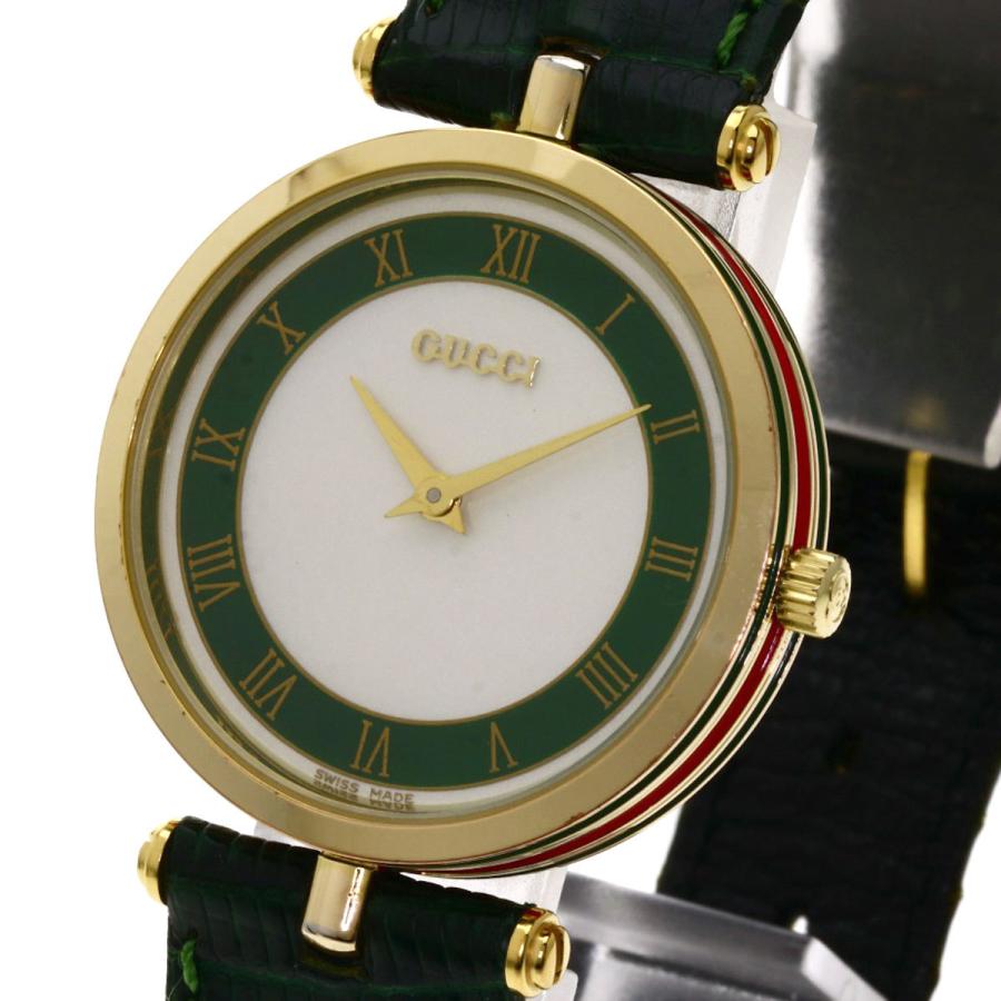 GUCCI グッチ シェリーライン 腕時計 GP 革 メンズ 中古 GUCCI グッチ シェリーライン 腕時計 GP 革 メンズ 中古
