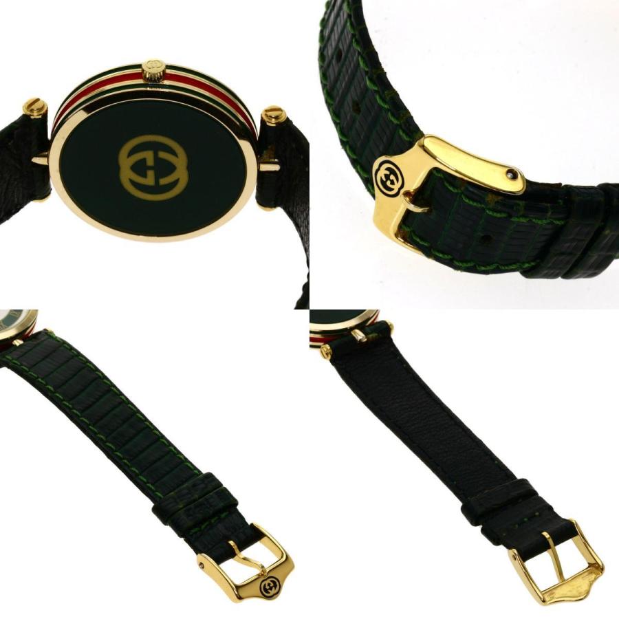 GUCCI グッチ シェリーライン 腕時計 GP 革 メンズ 中古 GUCCI グッチ シェリーライン 腕時計 GP 革 メンズ 中古