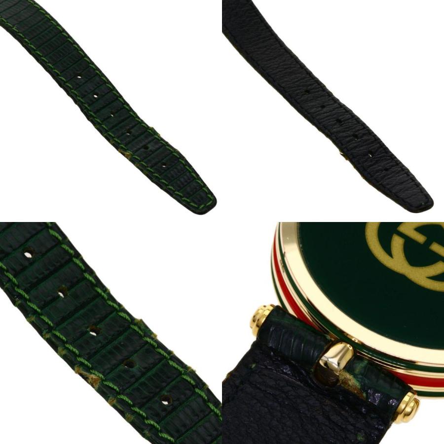 GUCCI グッチ シェリーライン 腕時計 GP 革 メンズ 中古 GUCCI グッチ シェリーライン 腕時計 GP 革 メンズ 中古