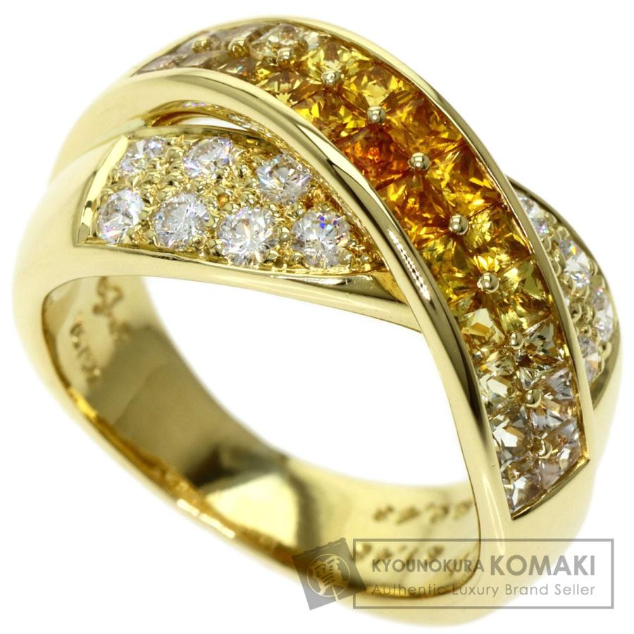 JUNE ジュネ サファイア ダイヤモンド リング・指輪 K18イエロー  