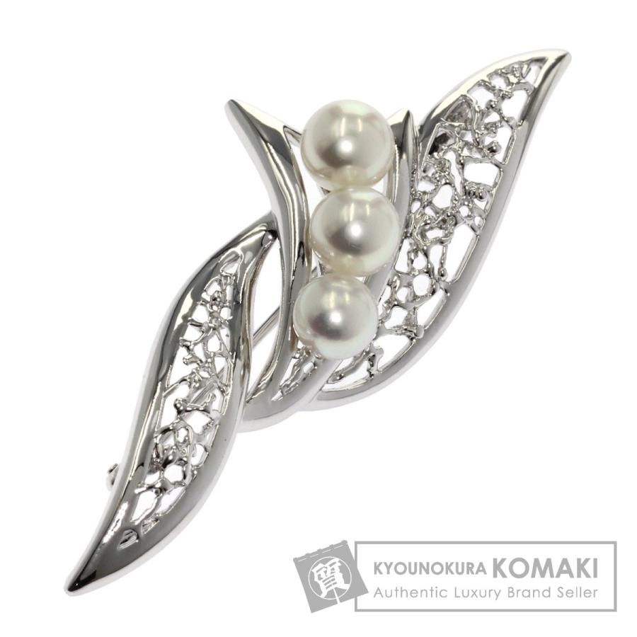 TASAKI タサキ アコヤパール 真珠 ブローチ シルバー レディース