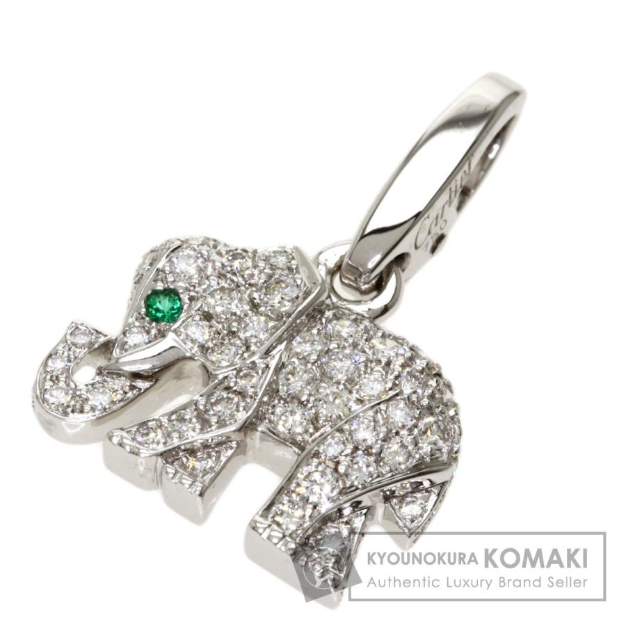 稀少Cartier カルティエチャーム18k エメラルドエレファント 【公式通販】