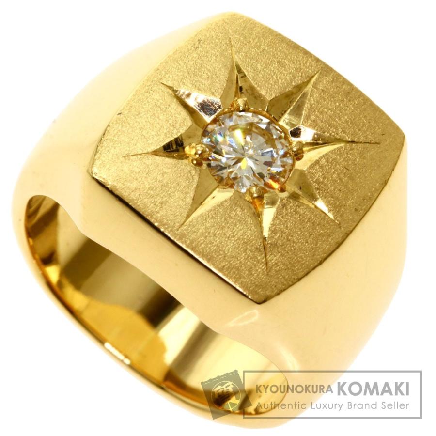 ジュエリー 印台 ダイヤモンド リング・指輪 K18イエロー ジュエリー 印台 ダイヤモンド リング・指輪 K18イエロー
