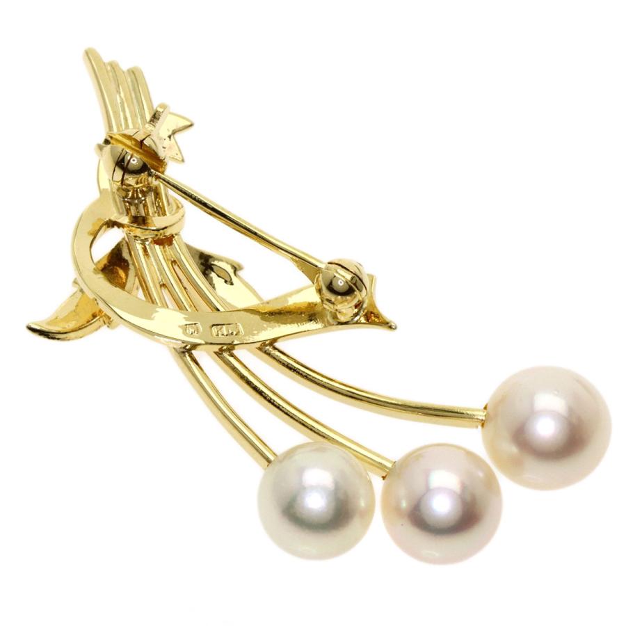 MIKIMOTO ミキモト パール 真珠 ブローチ K14イエローゴールド MIKIMOTO ミキモト パール 真珠 ブローチ K14イエローゴールド