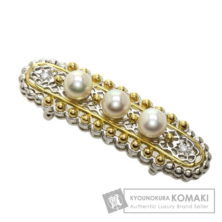 MIKIMOTO ミキモト パール 真珠 帯留め プラチナPT900 レディース 中古 