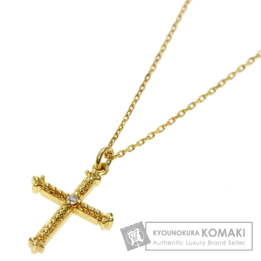 AHKAH アーカー クレオクロス ダイヤモンド ネックレス K18イエロー 