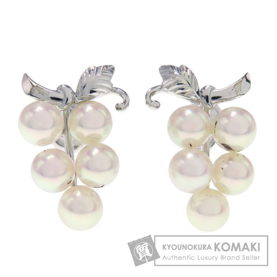 MIKIMOTO ミキモト パール 真珠 イヤリング シルバー レディース 中古 
