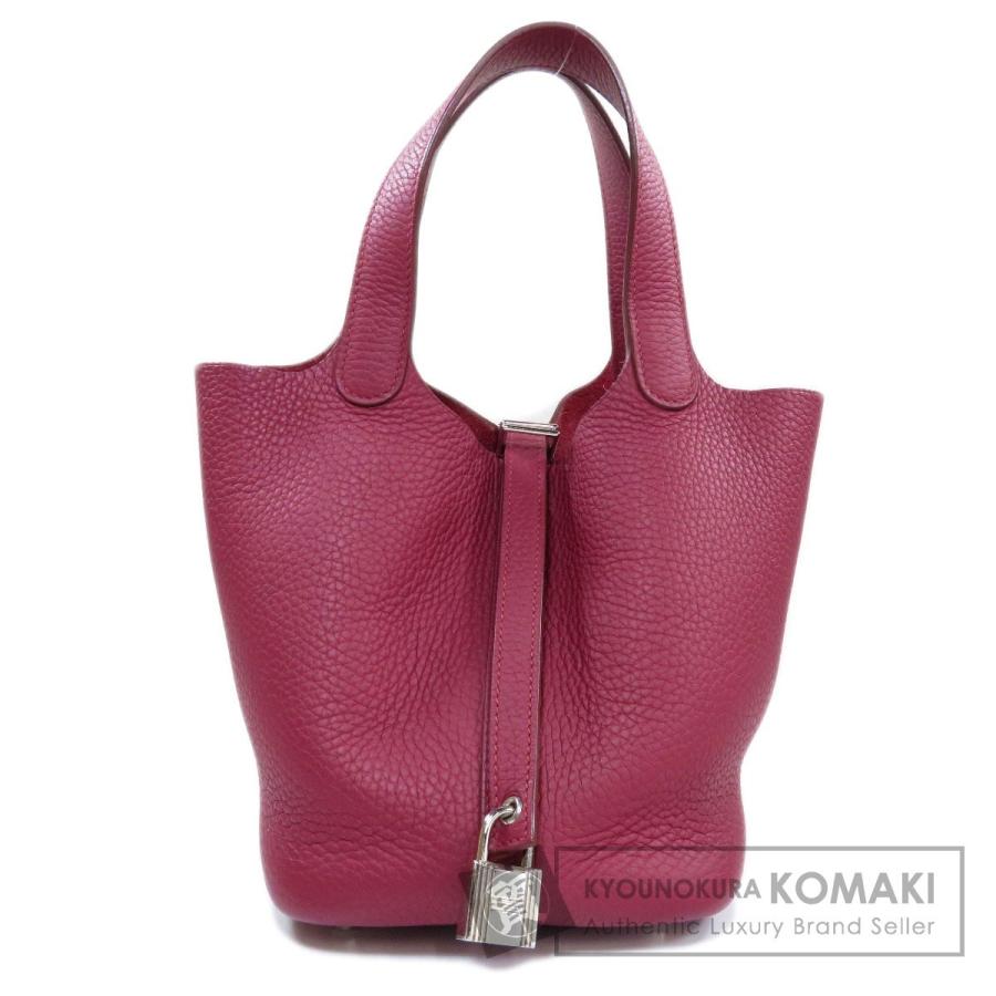 HERMES エルメス ピコタンロックPM トリヨン ルビー ハンドバッグ  