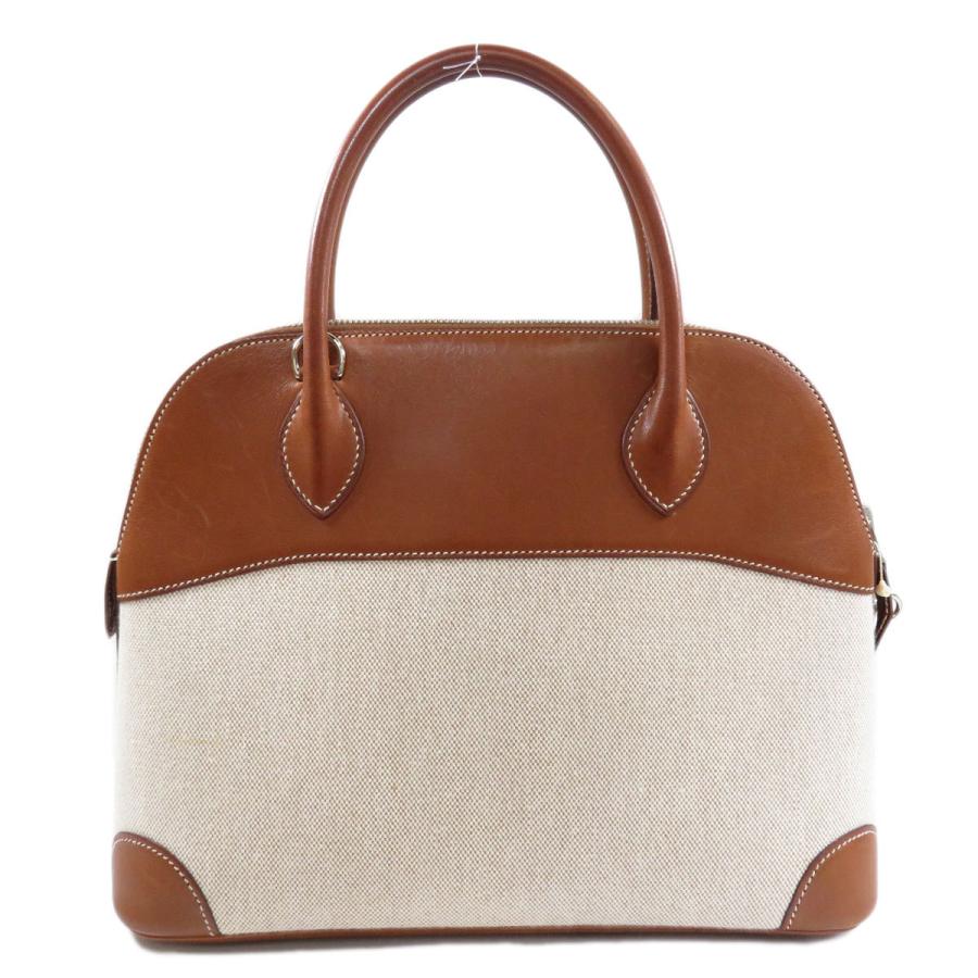 HERMES エルメス ボリード31 トワルアッシュ ブラウン ハンドバッグ 