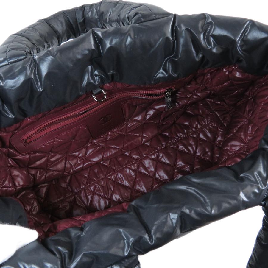 日本産 シャネル ハンドバッグ コココクーン 中古 ブラック ナイロン