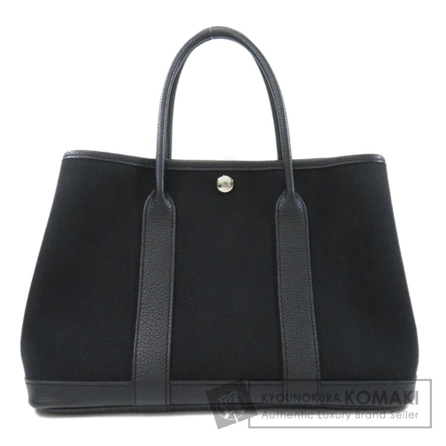 HERMES エルメス ガーデンパーティTPM 黒 ブラック シルバー金具  