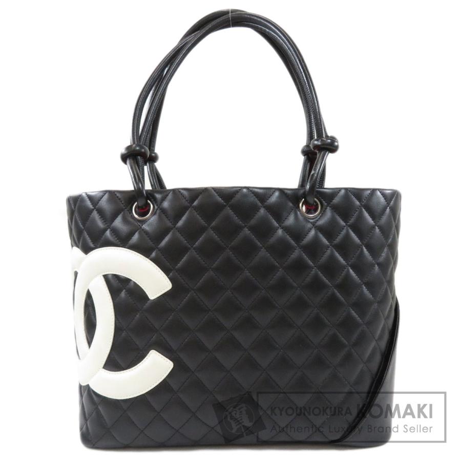 CHANEL シャネル カンボンライン トートバッグ カーフ レディース 中古  