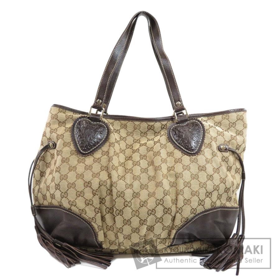 GUCCI グッチ 211954 GG トートバッグ キャンバス レディース 中古 