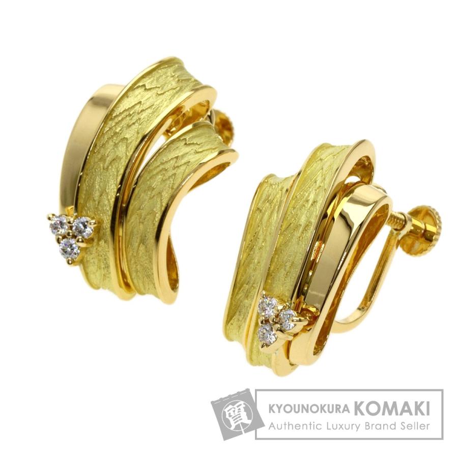 POLA ポーラ ダイヤモンド イヤリング K18イエローゴールド レディース  