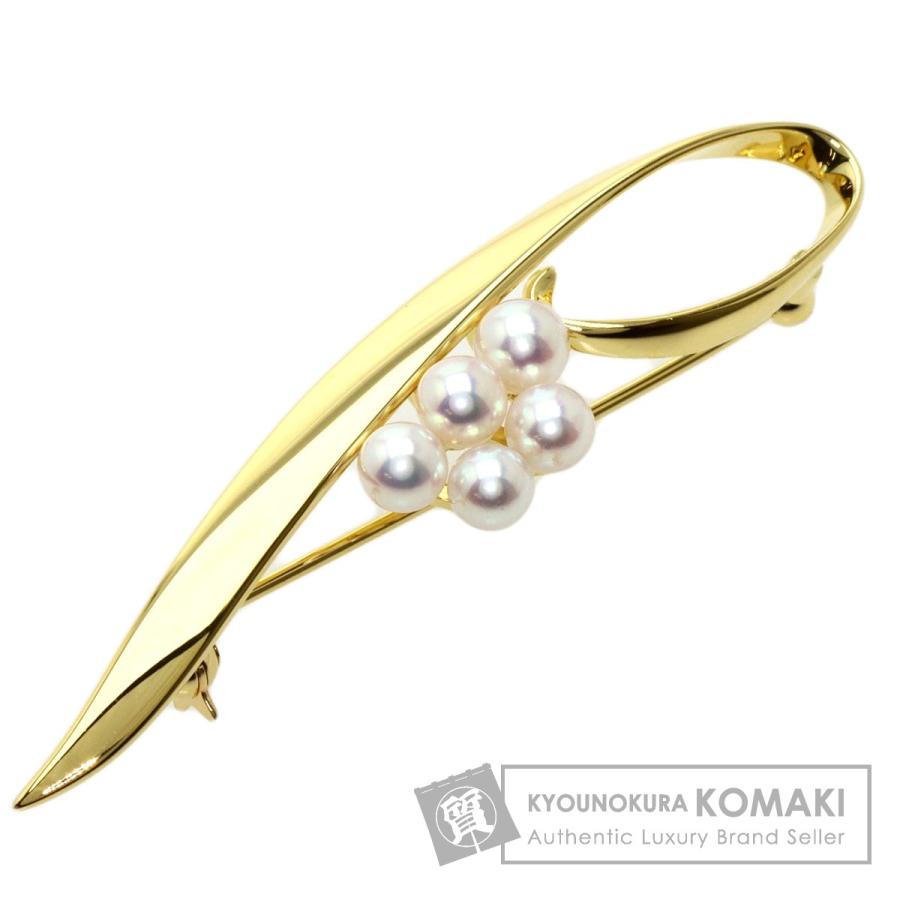 MIKIMOTO ミキモト パール 真珠 ブローチ K18イエローゴールド MIKIMOTO ミキモト パール 真珠 ブローチ K18イエローゴールド